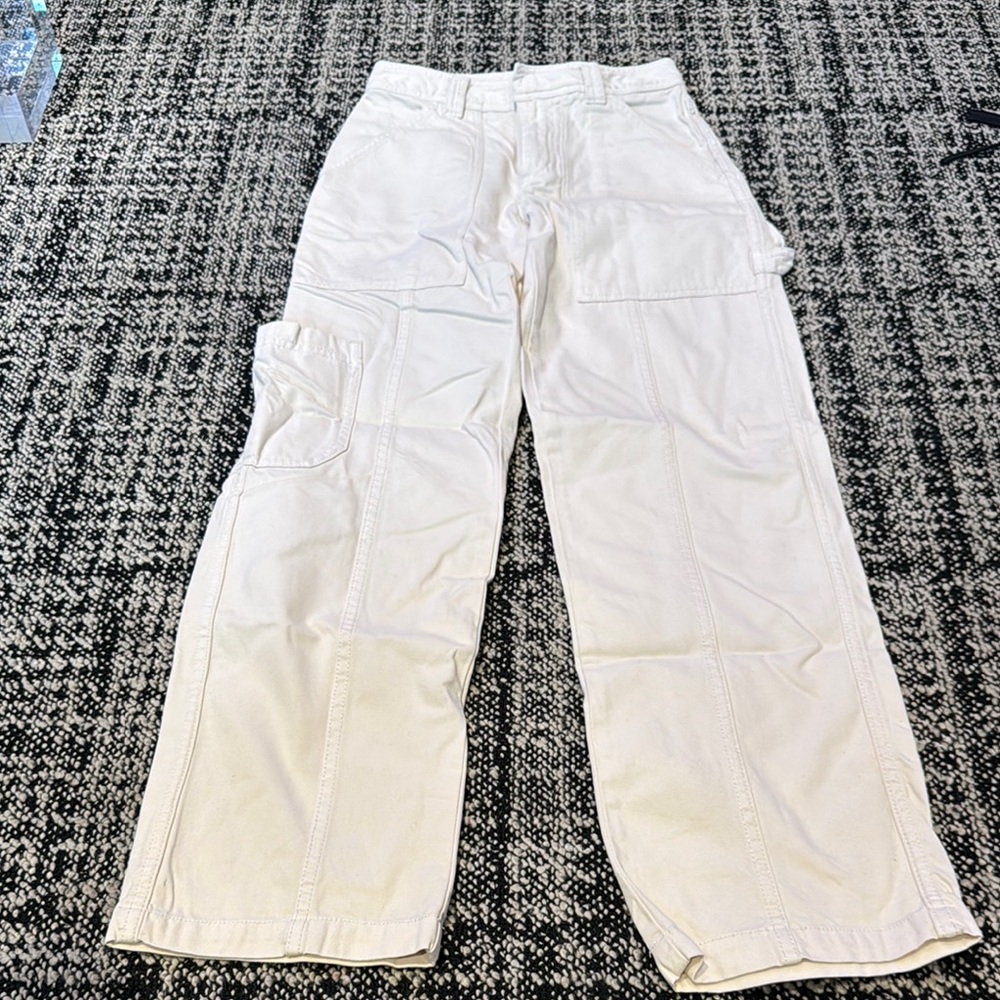 Aritzia White Cargo Pants